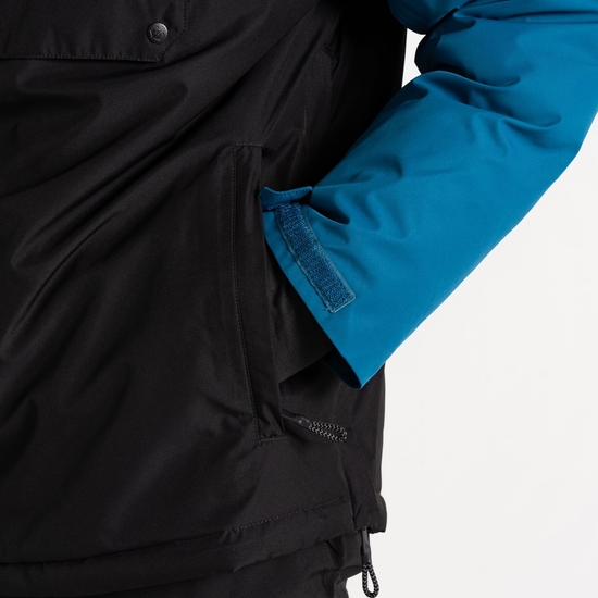 Veste de ski à enfiler Homme Freeride Bleu Acier Et Noir