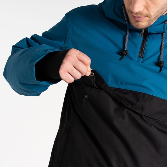 Veste de ski à enfiler Homme Freeride Bleu Acier Et Noir