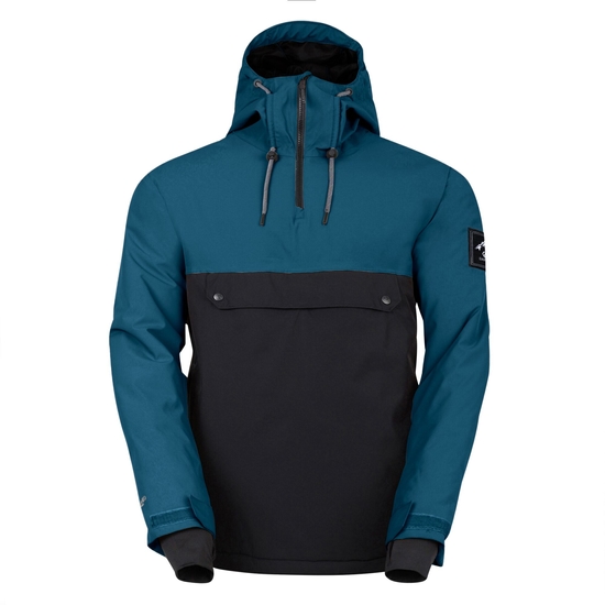 Veste de ski à enfiler Homme Freeride Bleu Acier Et Noir