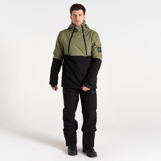 Herren T-Bar Überziehjacke Olivgrün & Schwarz