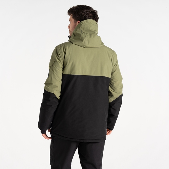 Herren T-Bar Überziehjacke Olivgrün & Schwarz