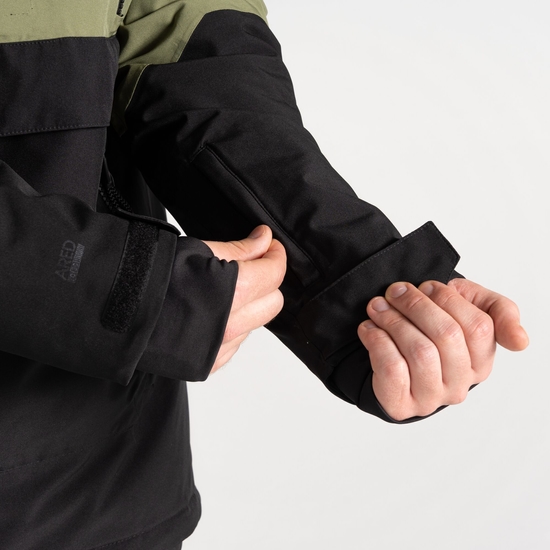 Herren T-Bar Überziehjacke Olivgrün & Schwarz