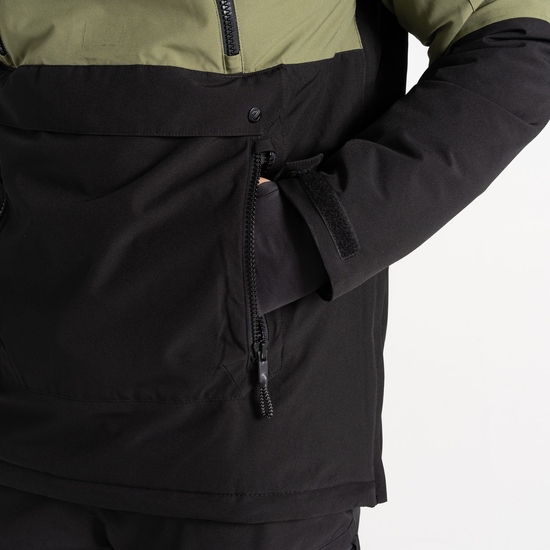 Herren T-Bar Überziehjacke Olivgrün & Schwarz