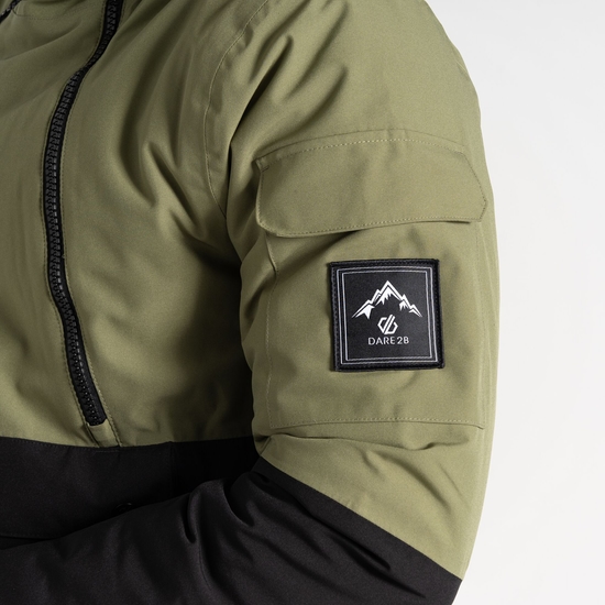 Herren T-Bar Überziehjacke Olivgrün & Schwarz