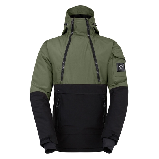 Herren T-Bar Überziehjacke Olivgrün & Schwarz