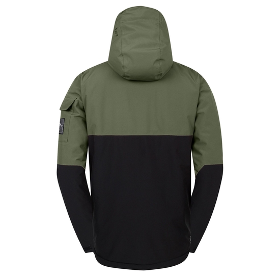 Herren T-Bar Überziehjacke Olivgrün & Schwarz