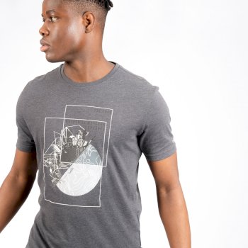 Men's Stringent Graphic T-Shirt Charcoal Grey Marl