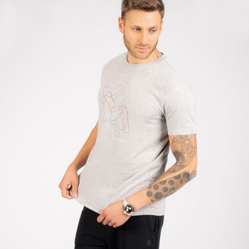La Collection Jenson Button - T-Shirt Homme DEVOUT Avec Imprimé  Gris