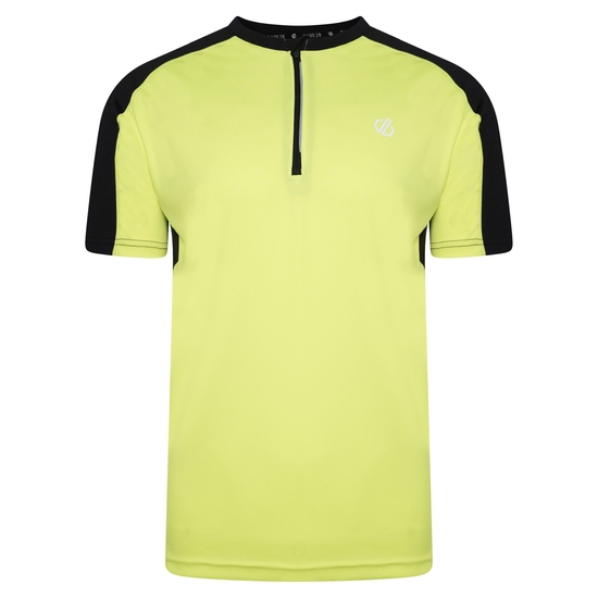 Men's Aces II Lightweight Zip Up Top Fluro Yellow Black