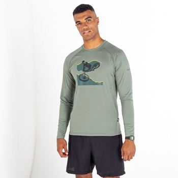 Men's Righteous II Recycled Long Sleeved Tee Agave Green