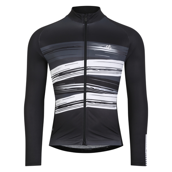 Men's AEP Revolving Long Sleeved Jersey Black Tread Print