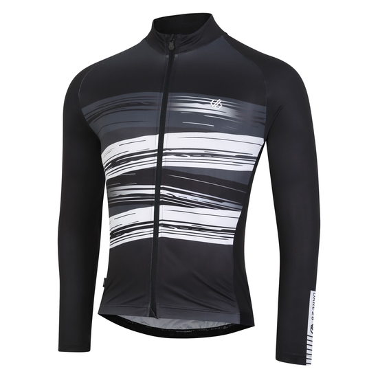 Men's AEP Revolving Long Sleeved Jersey Black Tread Print