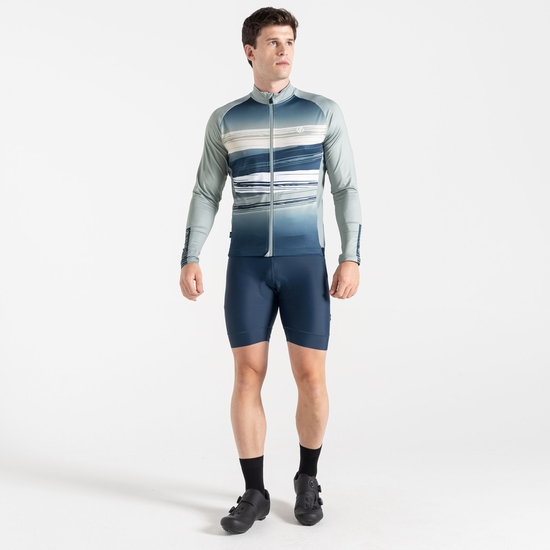 Men's AEP Revolving Long Sleeved Jersey Lilypad Green Tread Print