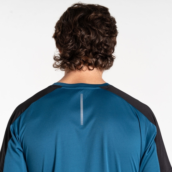 Herren Discernible III T-Shirt Stahlblau & Schwarz