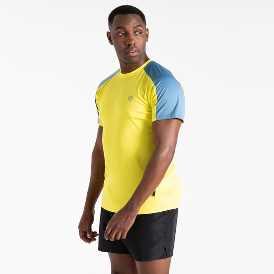 Men's Discernible III T-shirt Neon Spring Blue