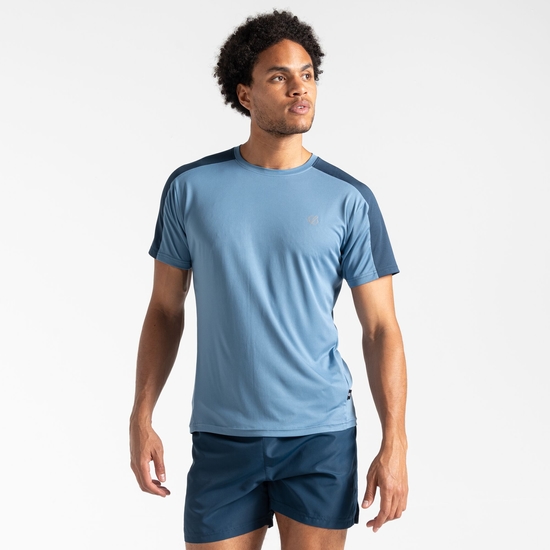 Men's Discernible III T-shirt Coronet Blue Moonlight Denim