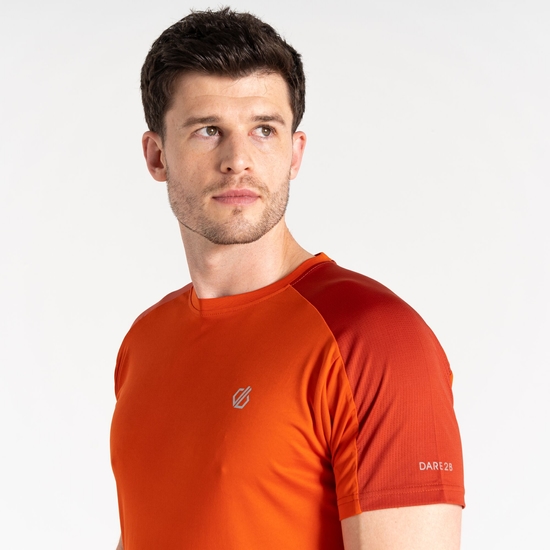 Men's Discernible III T-shirt Cinnamon Tuscan Red