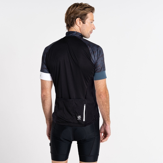 Men's Stay the Course III Cycling Jersey Orion Grey Black
