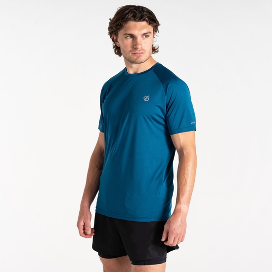 T-shirt de fitness Homme Accelerate Bleu Acier