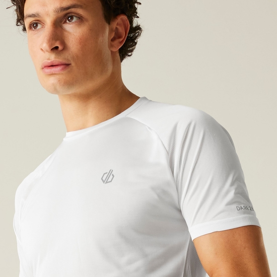 Dare 2b - Herren Accelerate Fitness-T-Shirt Weiß