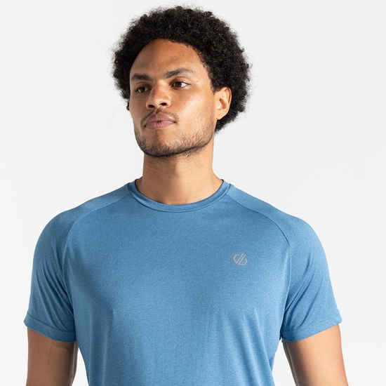 Men's Accelerate Fitness T-Shirt Coronet Blue Marl