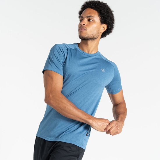 Men's Accelerate Fitness T-Shirt Coronet Blue Marl