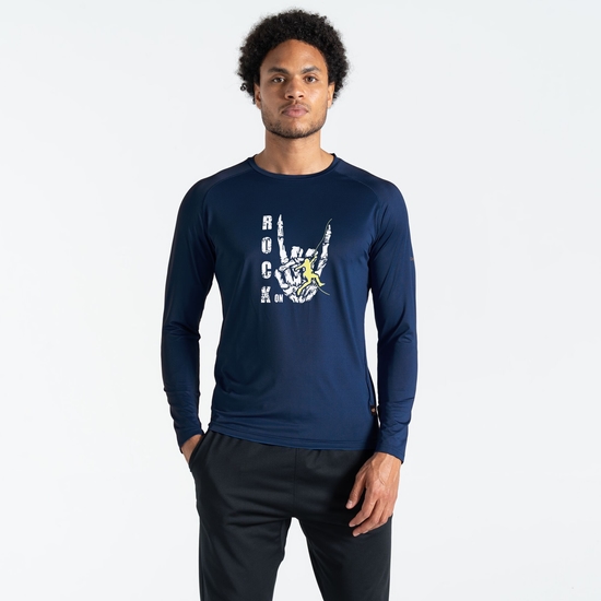 Men's Tech Long Sleeved T-Shirt Moonlight Denim