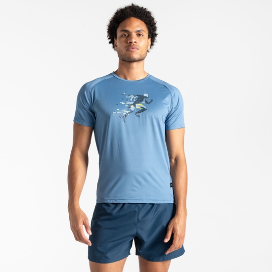Herren Tech T-Shirt Blau