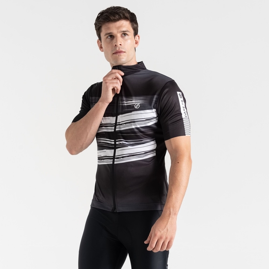 Men's AEP Pedal Short Sleeve Jersey Black Tread Print