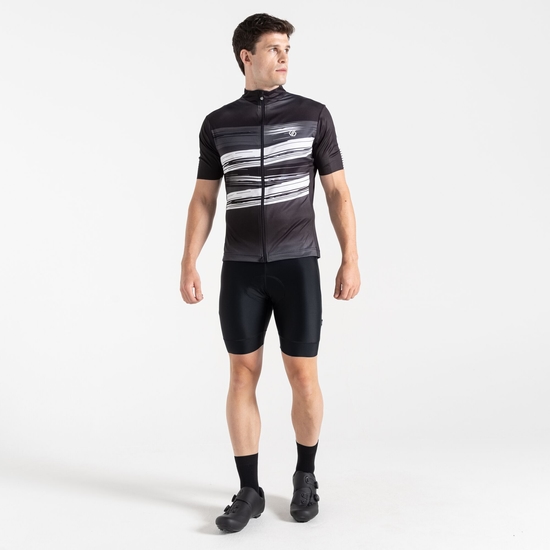 Men's AEP Pedal Short Sleeve Jersey Black Tread Print