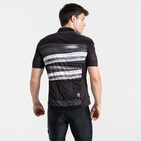 Men's AEP Pedal Short Sleeve Jersey Black Tread Print