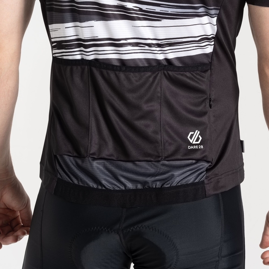 Men's AEP Pedal Short Sleeve Jersey Black Tread Print
