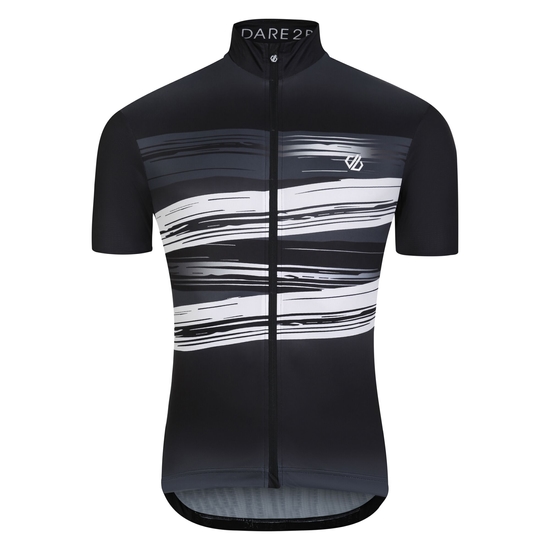 Men's AEP Pedal Short Sleeve Jersey Black Tread Print
