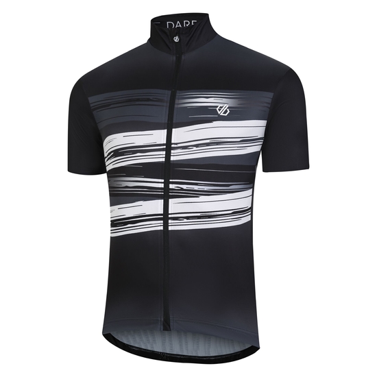 Men's AEP Pedal Short Sleeve Jersey Black Tread Print