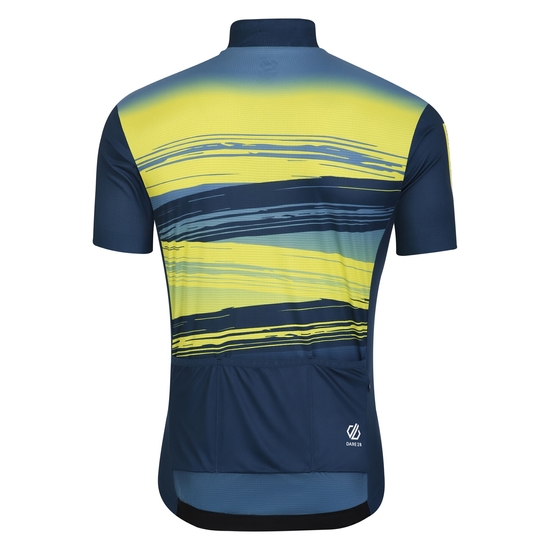 Men's AEP Pedal Short Sleeve Jersey Moonlight Denim Wave Print