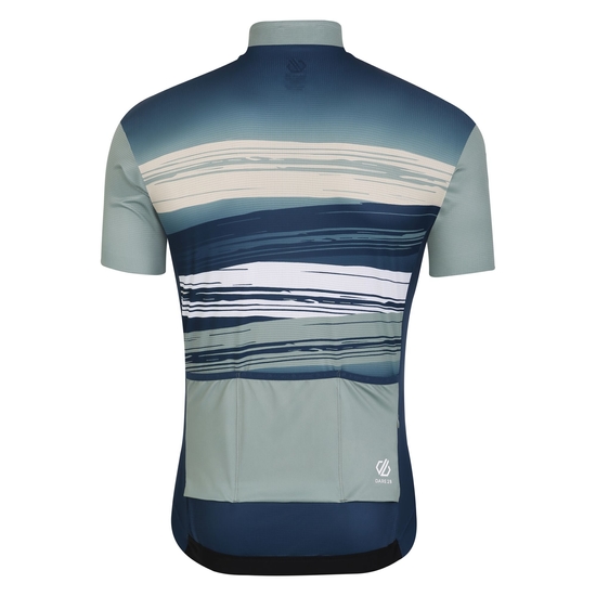 Men's AEP Pedal Short Sleeve Jersey Lilypad Green Tread Print