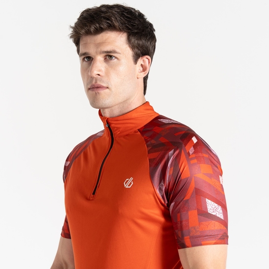 Men's Riding Jersey Cinnamon Shift Print