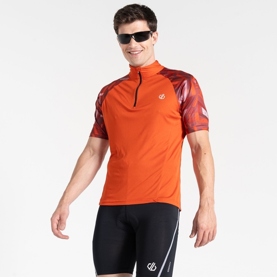 Men's Riding Jersey Cinnamon Shift Print
