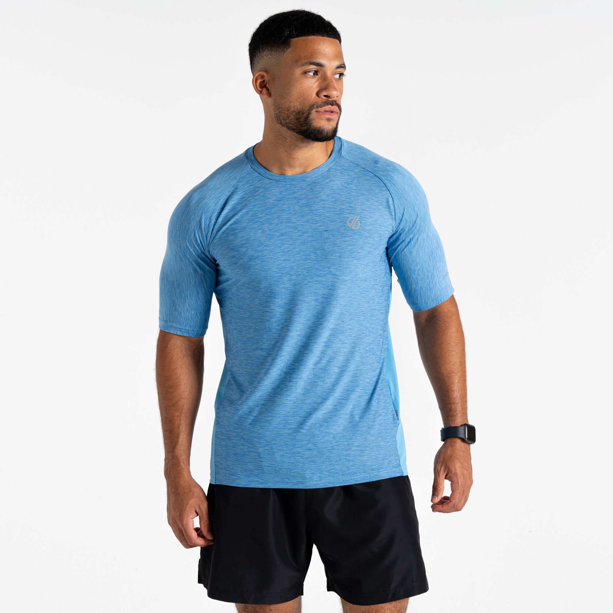 Dare 2b Men's Lightweight Power Up T-shirt Heritage Blue Marl, Size: M