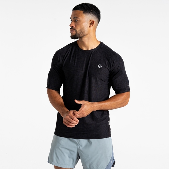 Men's Power Up T-Shirt Black Marl 
