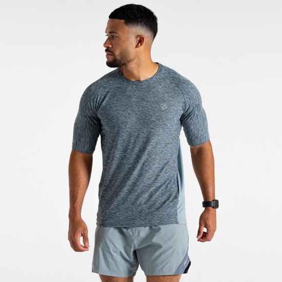 Men's Power Up T-Shirt Lead Grey Marl 