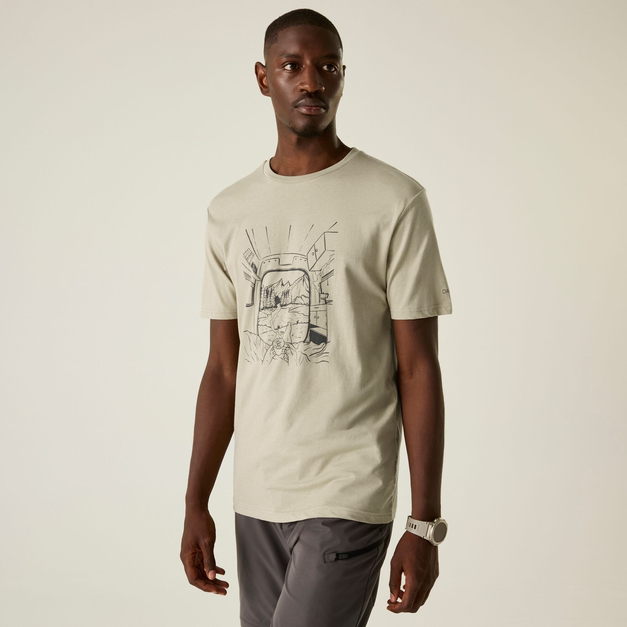 Dare 2B Men's White Movet Iii T-Shirt, Cotton, Cotton Size: Xxl