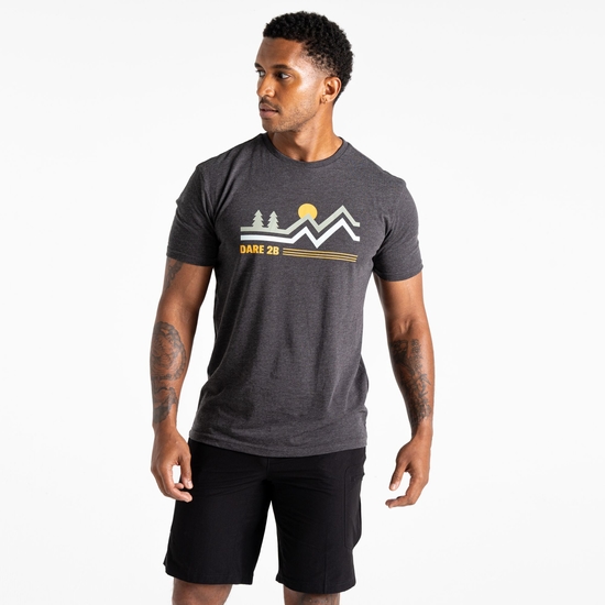 Men's Movement III T-Shirt Charcoal Grey Marl 