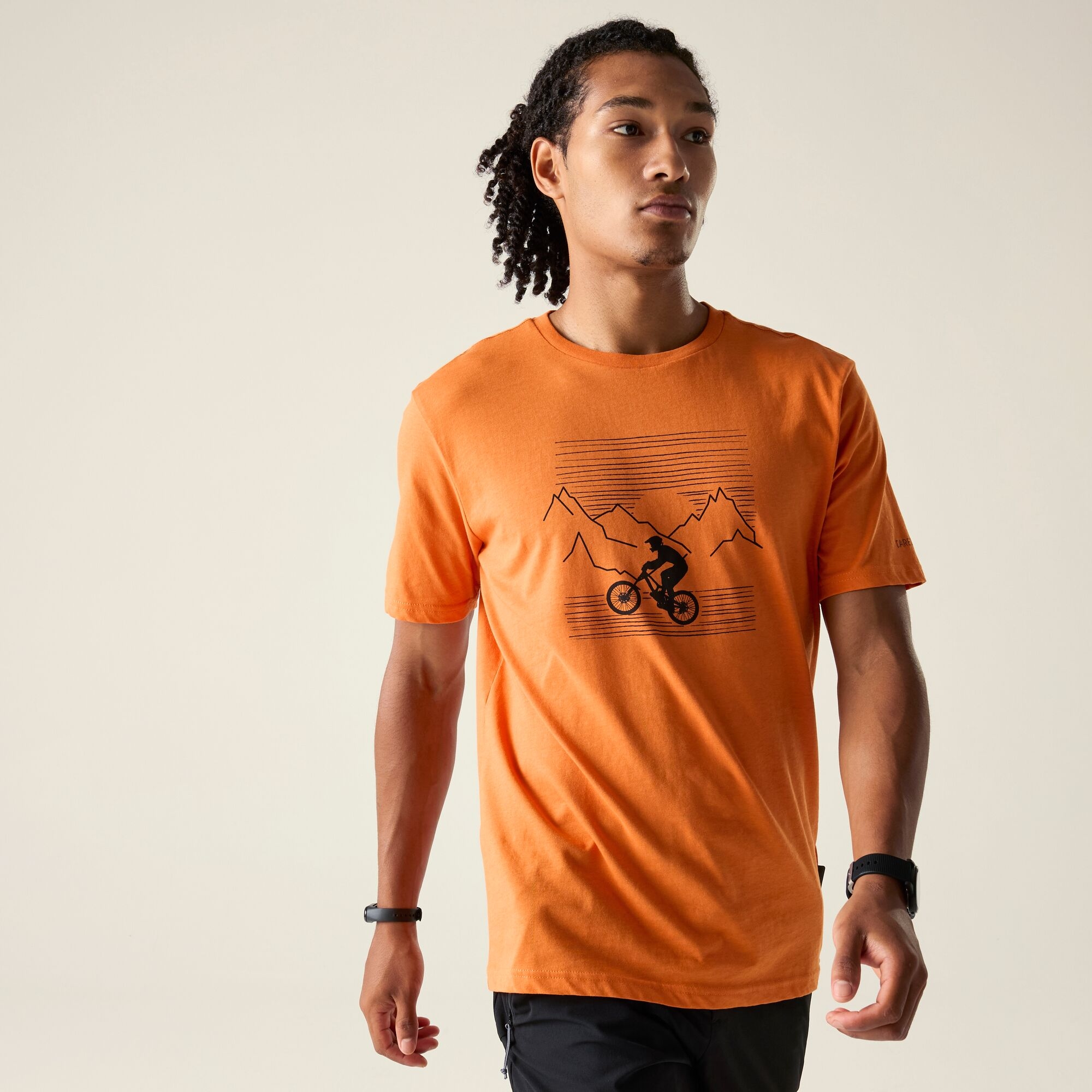 Dare 2B Men's Orange Movet Iii T-Shirt, Cotton, Cotton Size: Xl