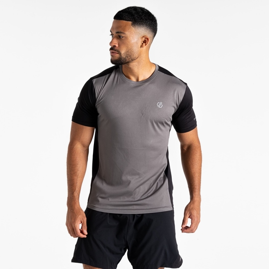 Men's Discernible III T-Shirt Black & Granite Grey 