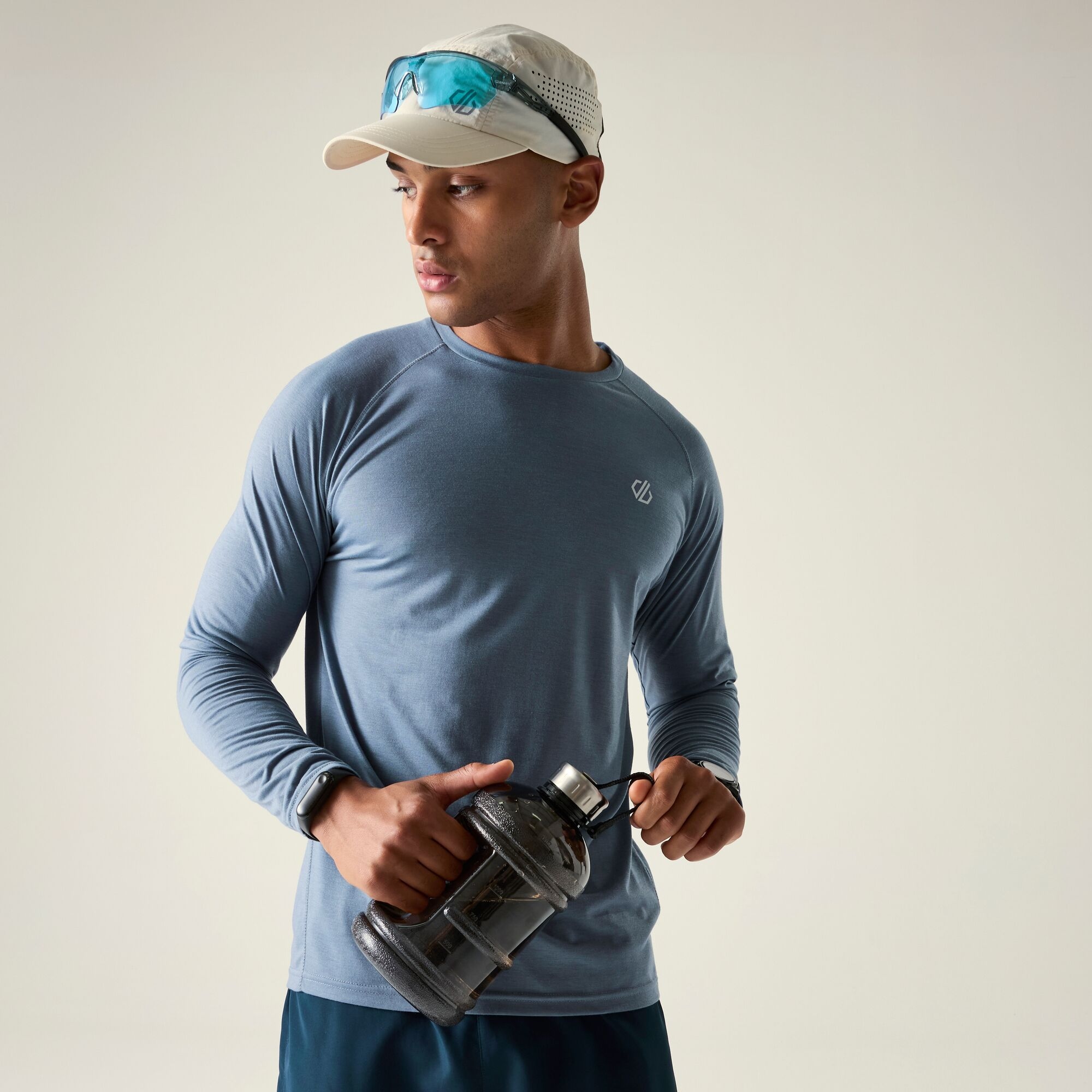 Dare 2B Men's Blue Agile Long Sleeved T-Shirt Size: L - Image 1