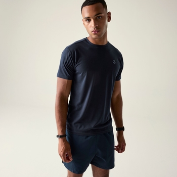T-shirt Homme Dare 2b Manches Courtes, Bleu Moyen, Coton Jersey, Taille M, Imprimé Graphique (occasion)