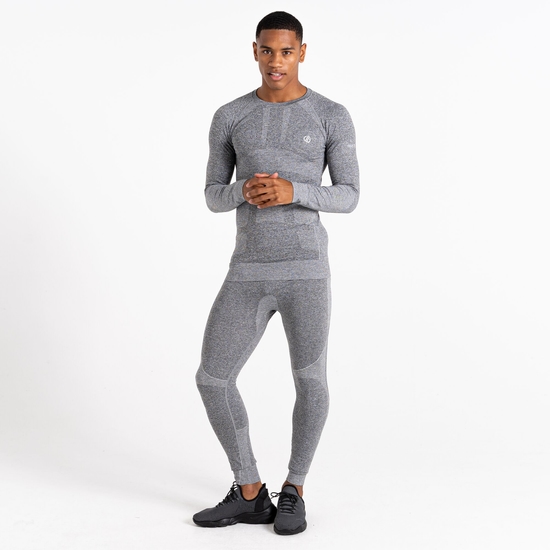 Men's In The Zone Base Layer Leggings Charcoal Marl
