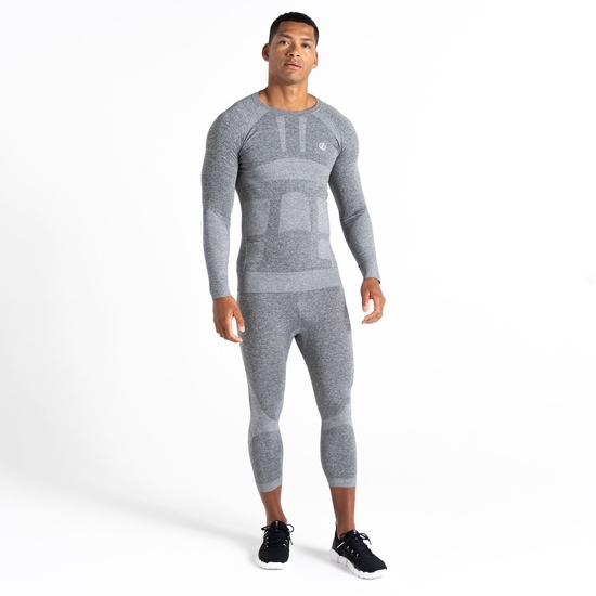 Men's In The Zone Base Layer 3/4 Leggings Charcoal Marl