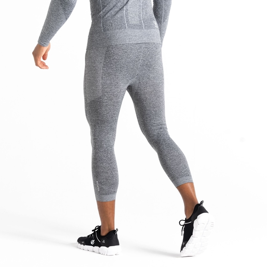 Men's In The Zone Base Layer 3/4 Leggings Charcoal Marl